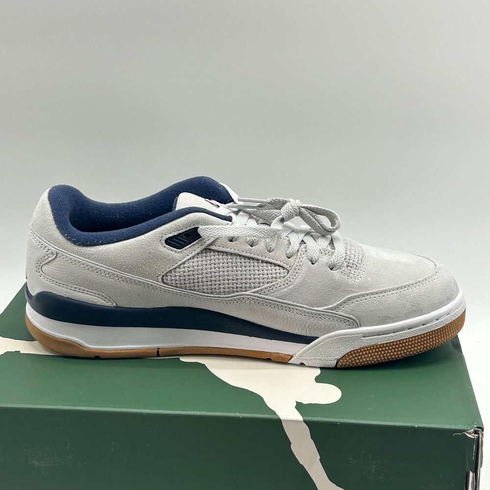Jordan Flight Court Mens 11.5 Grey Midnight Navy Gum FV5555-004 Retro Sneakers